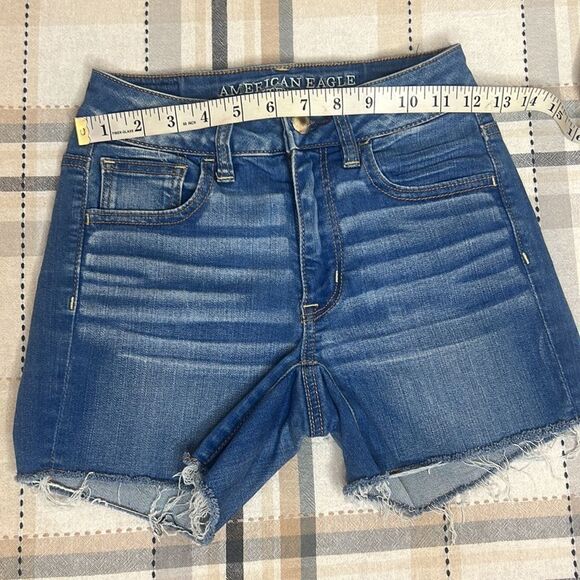 American Eagle High Rise Shortie jean shorts - Picture 6 of 8